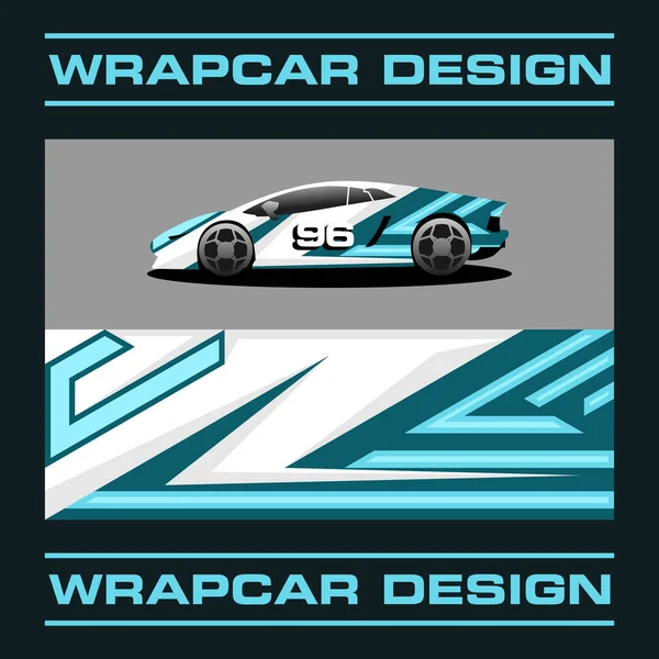 Wrap Car Design Vector Thema Sjabloon — Stockvector