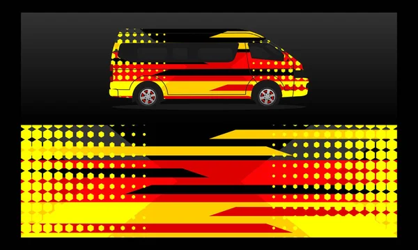 Duitsland Wrap Car Achtergrond Ontwerp — Stockvector