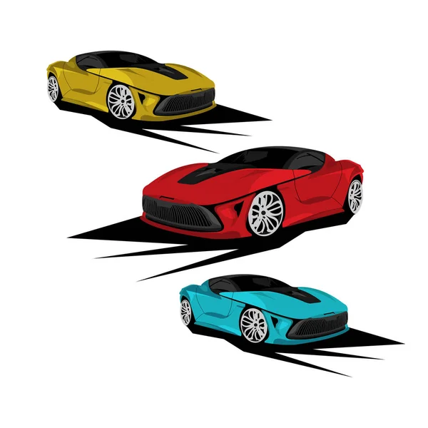 Araba Sporu Set Vektör Tasarımı — Stok Vektör