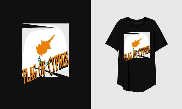 キプロスの旗Tシャツ トレンディデザイン — ストックベクタ