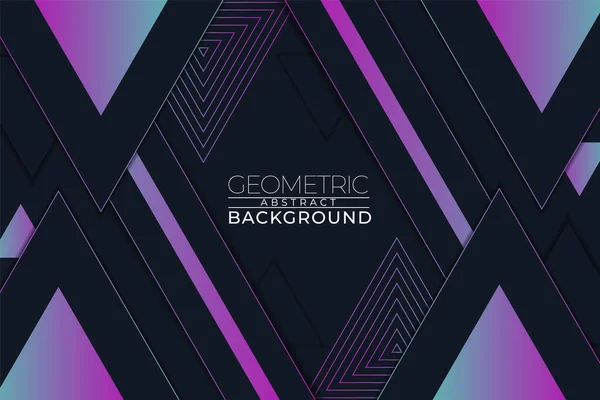 Abstract Geometric Diagonal Overlapped Triangle Rectangle Gradiente Fundo Azul Roxo — Vetor de Stock