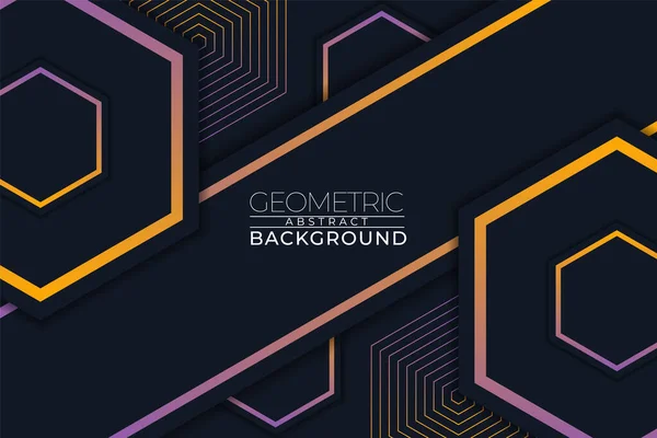 Аннотация Modern Geometric Diagonal Overlapped Gradient Orange Purple Dark Background — стоковый вектор