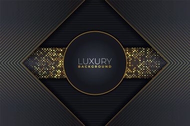 Parıltılı ve Çizgili Çizgili Modern Lüks Karanlık ve Altın Arkaplan