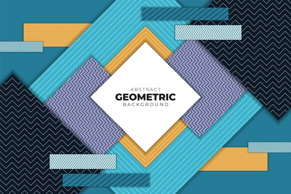 Abstrato Colorido Sobreposto Geométrico Forma Fundo Com Sombra — Vetor de Stock