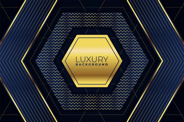 Lüks Modern Premium Geometrik Altıgen Parlak Altın Donanma Arkaplanı