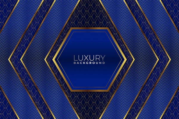 Altın Desenli Özgün Arkaplanlı Zarif Soyut Geometrik Lüks Mavi