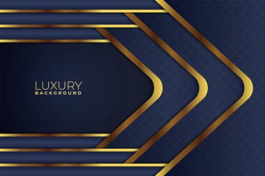 Donanma Arkaplanlı Modern Lüks Soyut Geometrik Altın