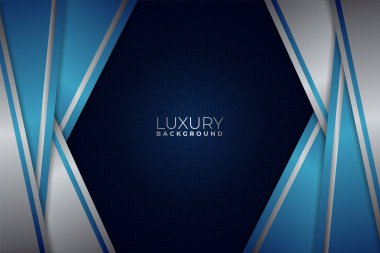 Modern Lüks Soyut Geometrik Mavi ve Beyaz ile Donanma Arkaplanı Çakıştı