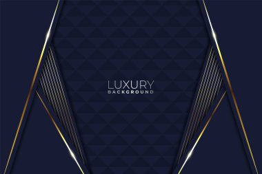 Zarif Modern Lüks Çapraz Üst üste Kıvrımlı Altın Arkaplan Donanması