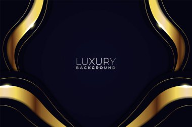 Lüks Modern Şık Donanma Geçmişli Parlak Altın