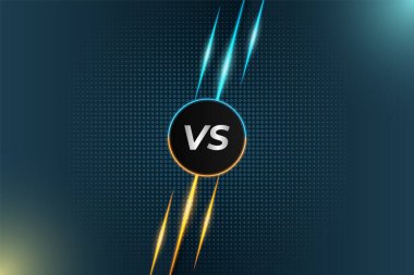 Modern Versus Spor Savaş Yarışması Minimalist Çapraz Parlak Turuncu ve Mavi Arkaplan