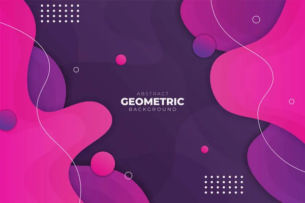 Forma Dinámica Geométrica Abstracta Superpuesta Degradado Suave Púrpura Rosa Fondo — Vector de stock