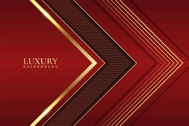 Lüks Arkaplan Soyut Arkaplan Zarif Ok Geometrik Parlak Çizgi Altın Maroon
