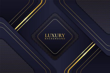 Lüks Arkaplan Soyut Zarif Minimalist Geometrik Parlak Çizgili Donanma Altını