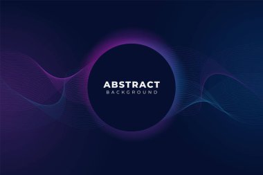 Soyut Modern Teknoloji Arkaplan Futuristik Dalga Çizgisi Parlak Mavi Pembe