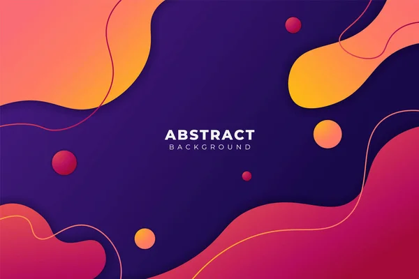 Аннотация Fluid Shape Background Gradient Dynamic Orange Yellow — стоковый вектор