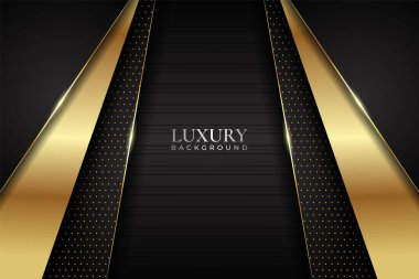 Lüks Arkaplan Parlak Altın Efektli Modern Minimalist Karanlık