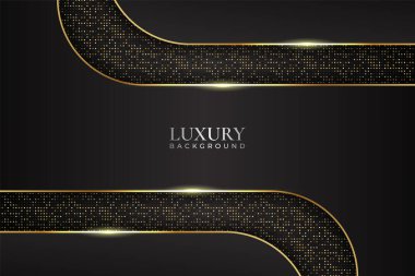 Lüks Arkaplan Modern Gerçekçi Karanlık Parlak Altın Parıltı Efekti