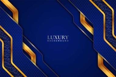 Altın Parıltılı Efektli Lüks Arkaplan Gerçekçi Çapraz Mavi
