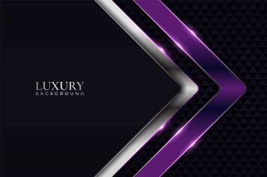 Lüks Arkaplan Oku Şekli Mor Parlak ve Gümüş Koyu