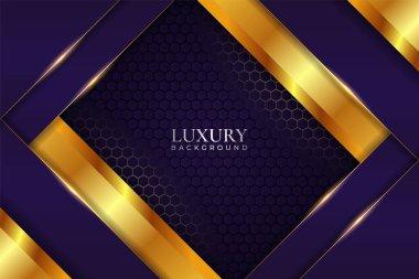 Lüks Arkaplan Modern Mor Gerçekçi Diyagonal Parlayan Altın Satır Efektiyle Çakıştı