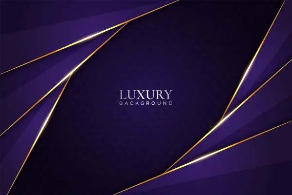 Luxus Hintergrund Moderne Lila Diagonale Überlagert Mit Glühenden Goldenen Linien — Stockvektor