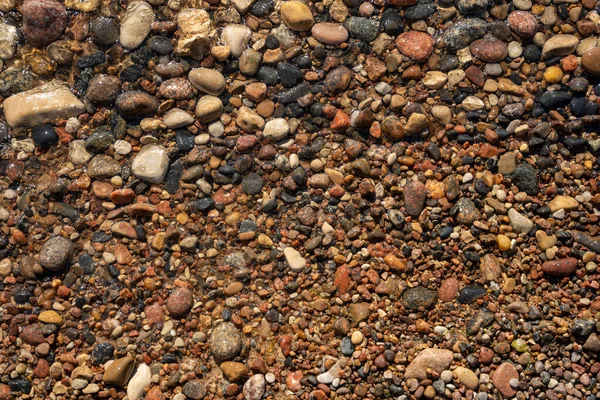 Shores Baltic Sea Stones Different Colors Which Form Beautiful Pattern — Stock Photo, Image