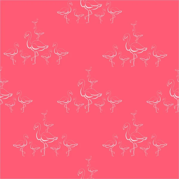 Flamingo seamless modeli.