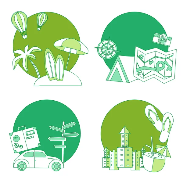 Yaz düz simge kümesi