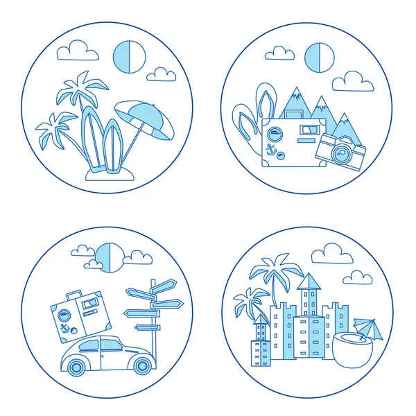 Yaz düz simge kümesi