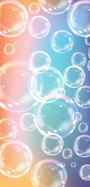 Mobile Phone Wallpaper Illustration Depicting Flying Soap Bubbles Different Sizes — Stock Photo, Image