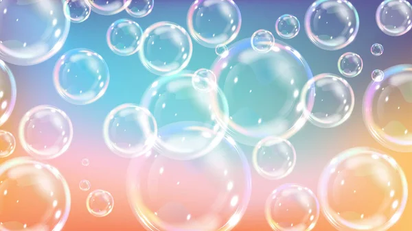 Illustration Depicting Flying Soap Bubbles Different Sizes — Stock Photo, Image