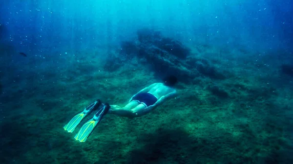 Buceo Submarino Relajación Deporte Luz Solar Viajes Estilo Vida Saludable —  Fotos de Stock