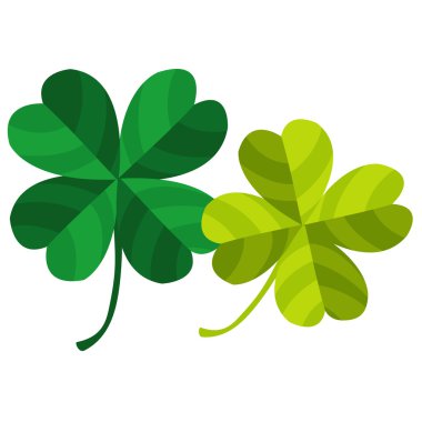 Dört yapraklı yonca. St. Patrick özniteliklerini.