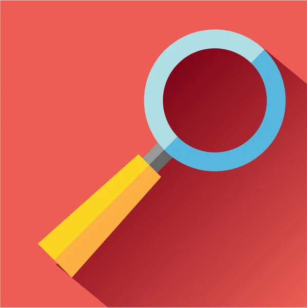 Magnifying glass icon. Modern colored icons in a flat design with long shadow. — Stock Photo, Image