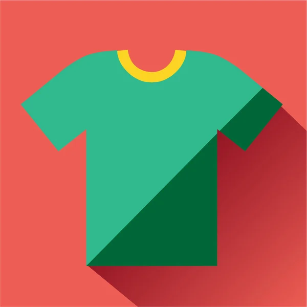 T-Shirt flat icon. Modern colored icons in a flat design with long shadow. — Stock Photo, Image