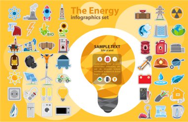 Enerji Infographic, modern Infographic şablonu