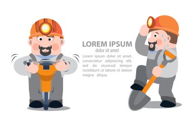 Matkap ve bir kürek, infographics madencilerden