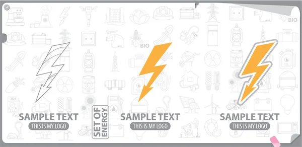 Logo d'éclairage, symbole d'éclairage, logo énergétique, énergie — Photo