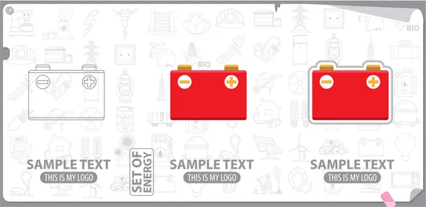 Autó akkumulátor logó, akkumulátor, energia — Stock Fotó