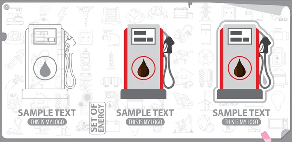 Logo de la gasolinera, combustible — Foto de Stock