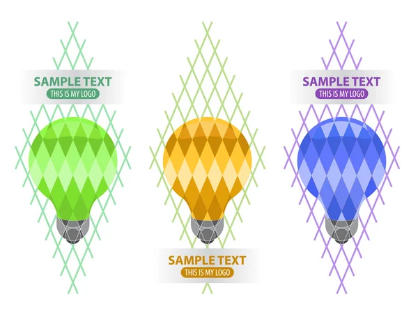Логотип лампочки, творчество и идея — стоковое фото