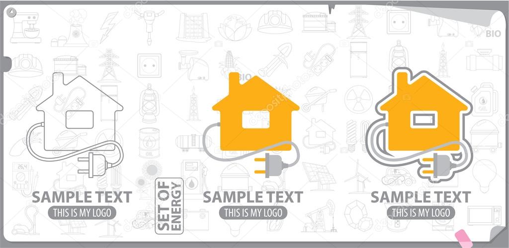 House with plug logo, energetics