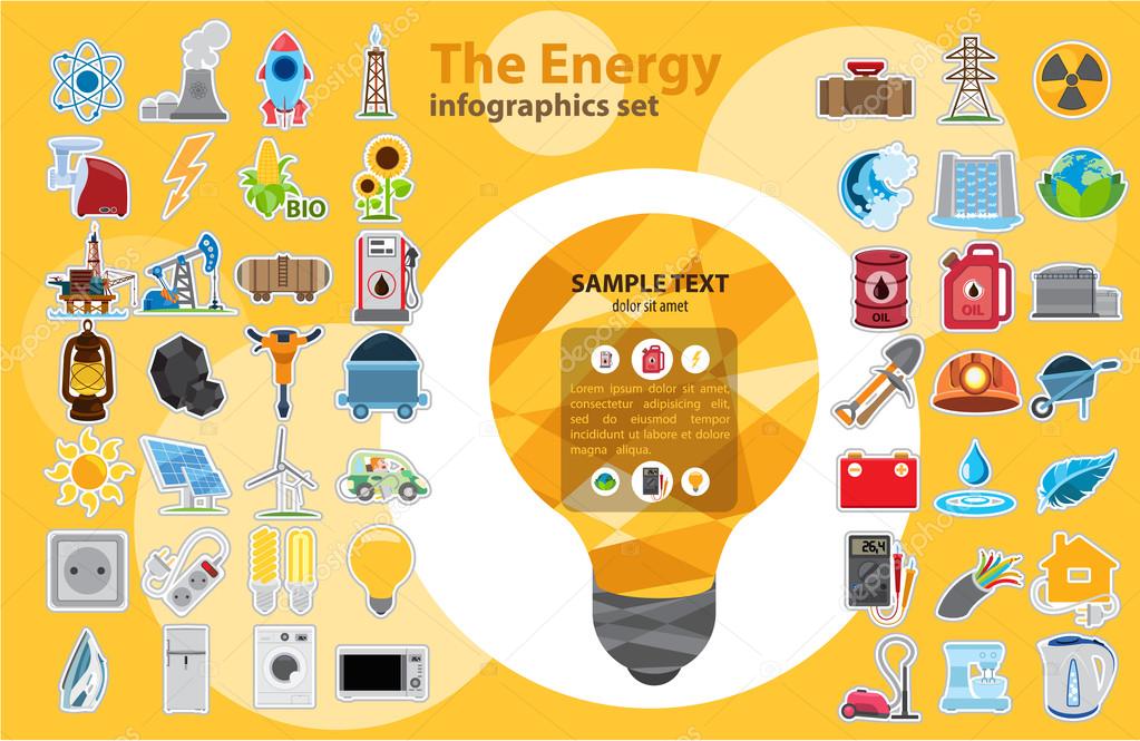 The energy infographic, modern infographic template