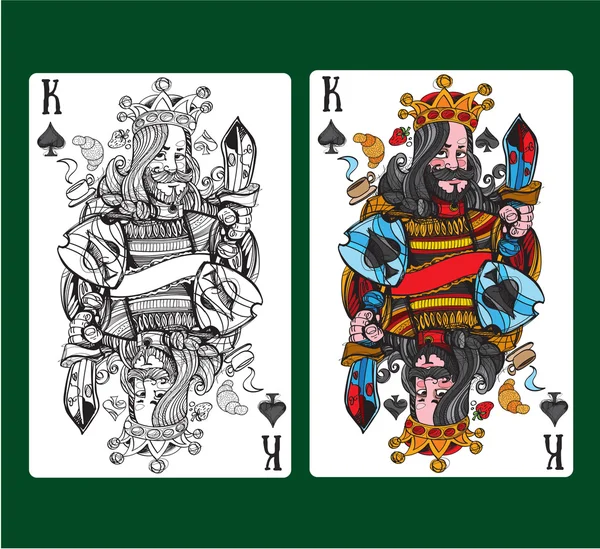 King of spades playing card. — Stock Photo, Image