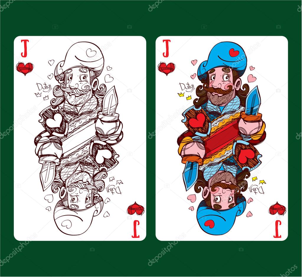 Jack of hearts playing card symbol.