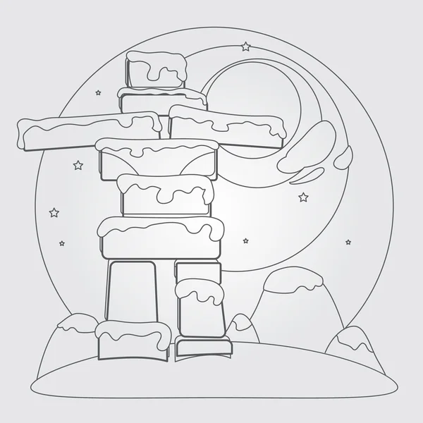 Tegning av dolmens ikon . – stockvektor