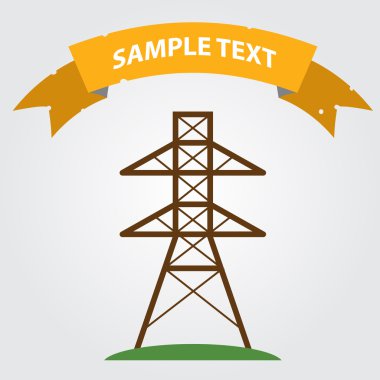 High voltage tower icon. clipart