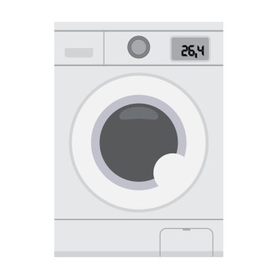 Washing machine icon on a white background. Equipment for the home and the service sector. clipart