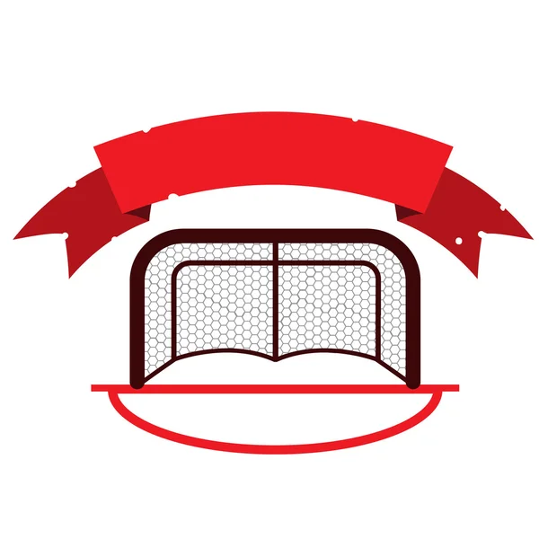 Hokejové brány s nápisem pro nápis, sportovní vybavení. — Stockový vektor